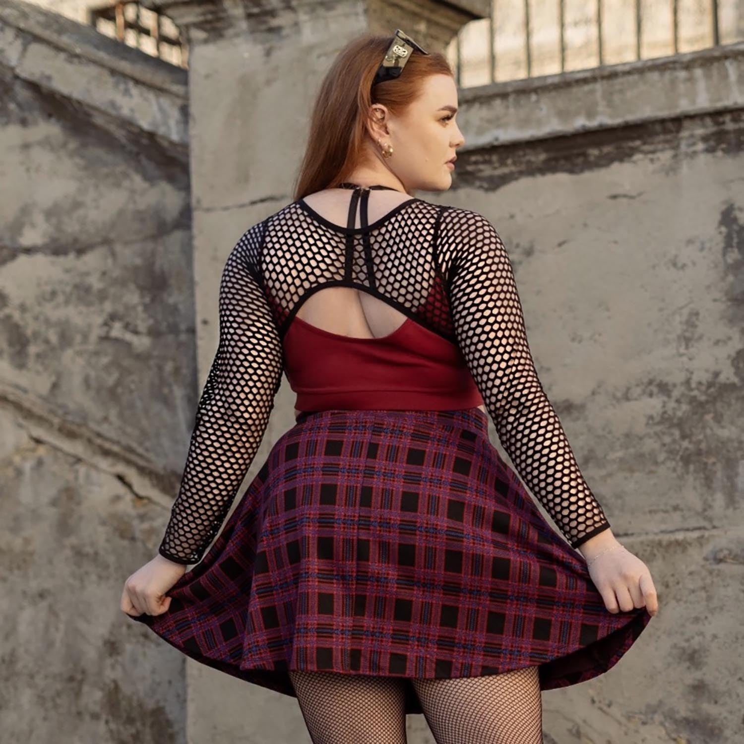 Netz-Top - Alanis - Weinrot