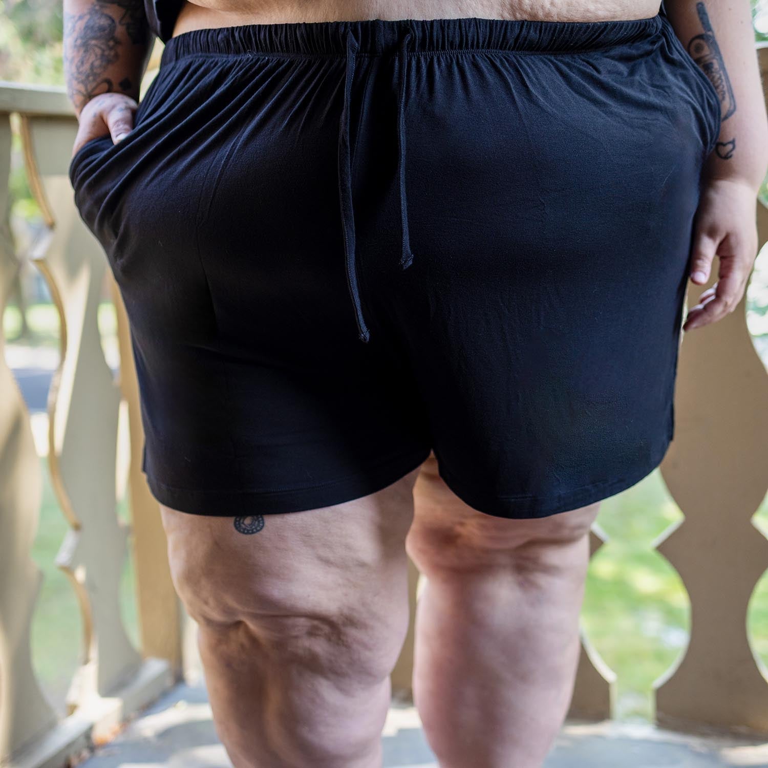Bambus Lounge-Shorts - Schwarz