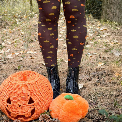 Jack-o-Lantern Tights - Bear