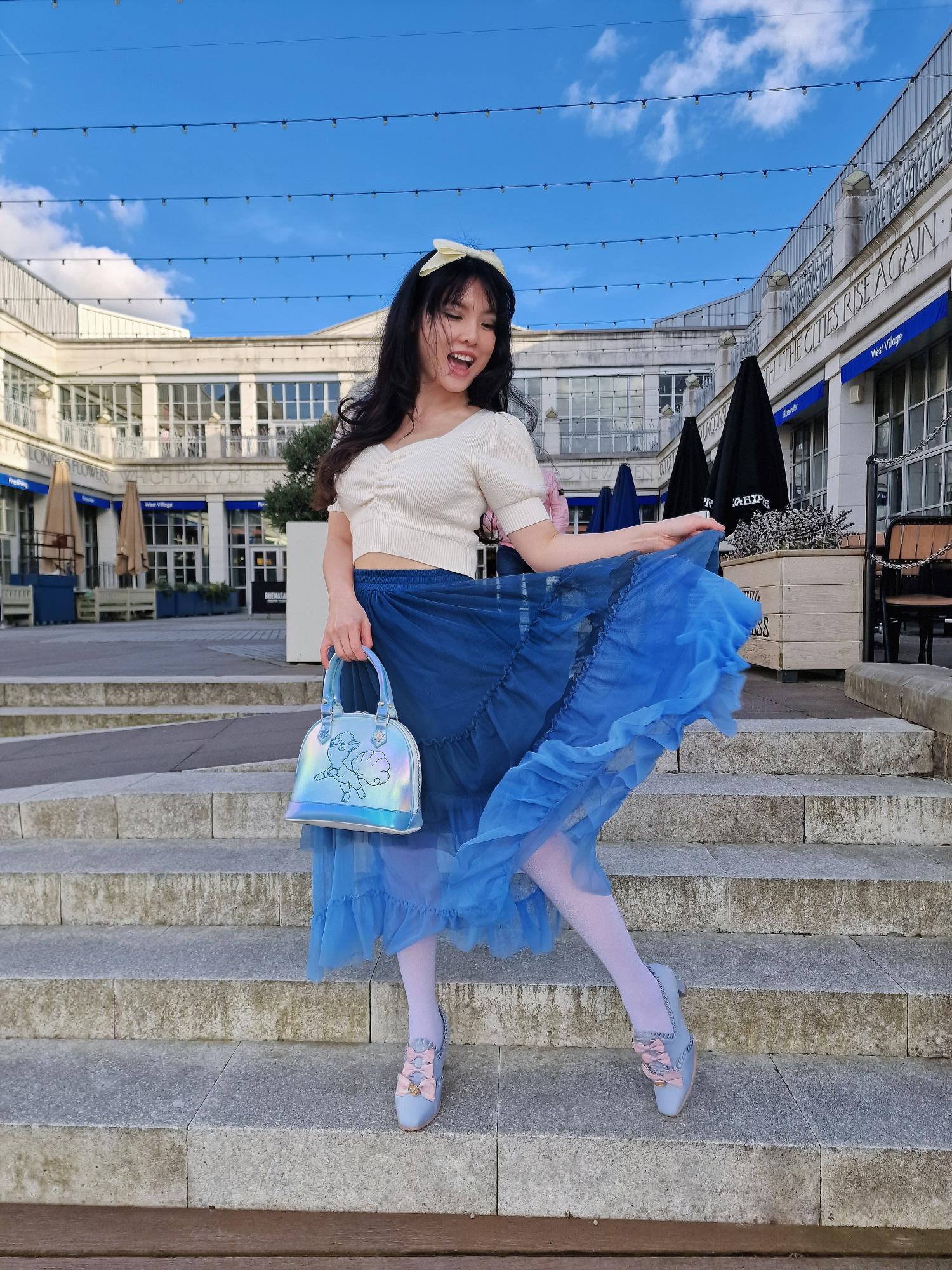 Mesh-Maxirock - Blue Ombre