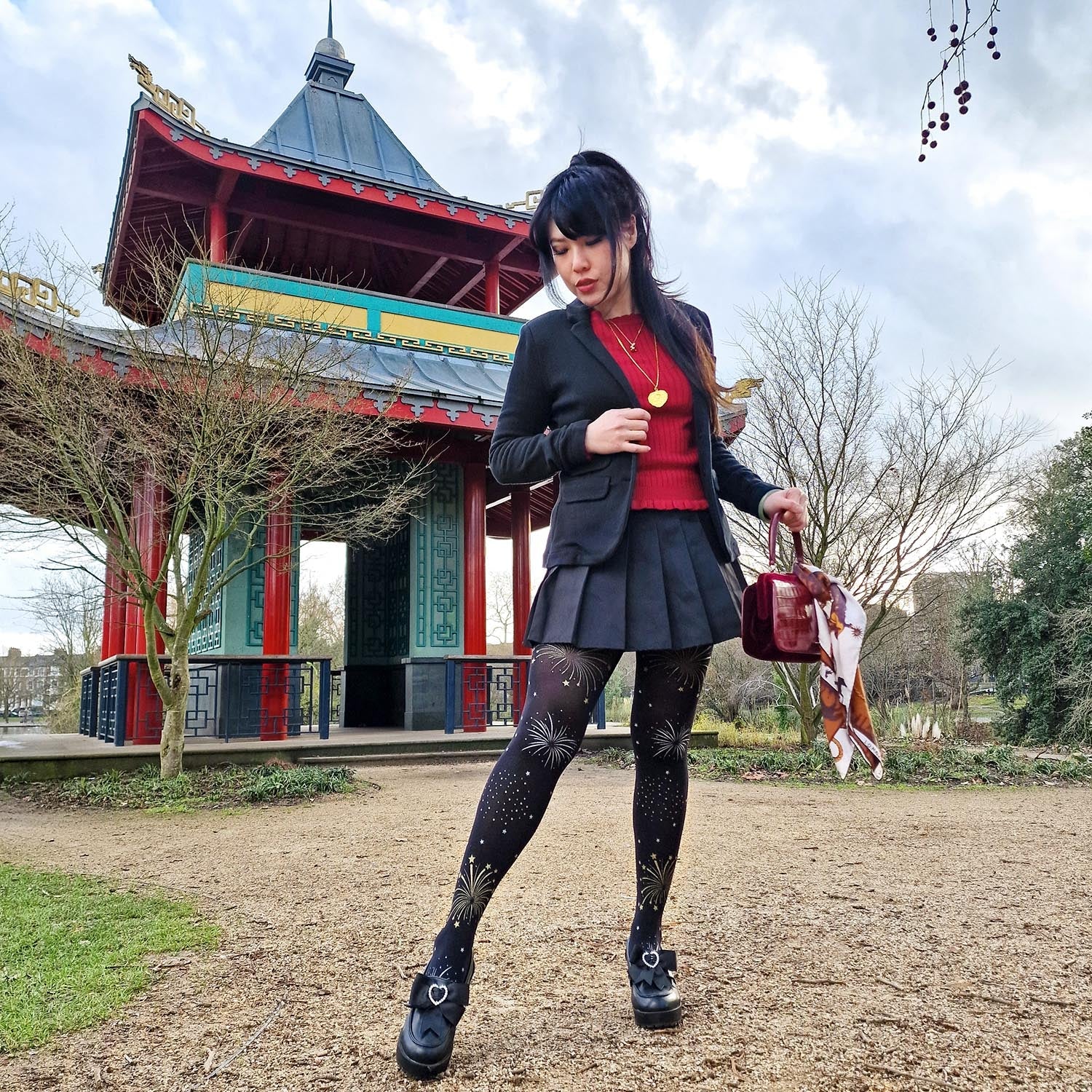 Blickdichte Strumpfhose - Glitzer-Feuerwerk