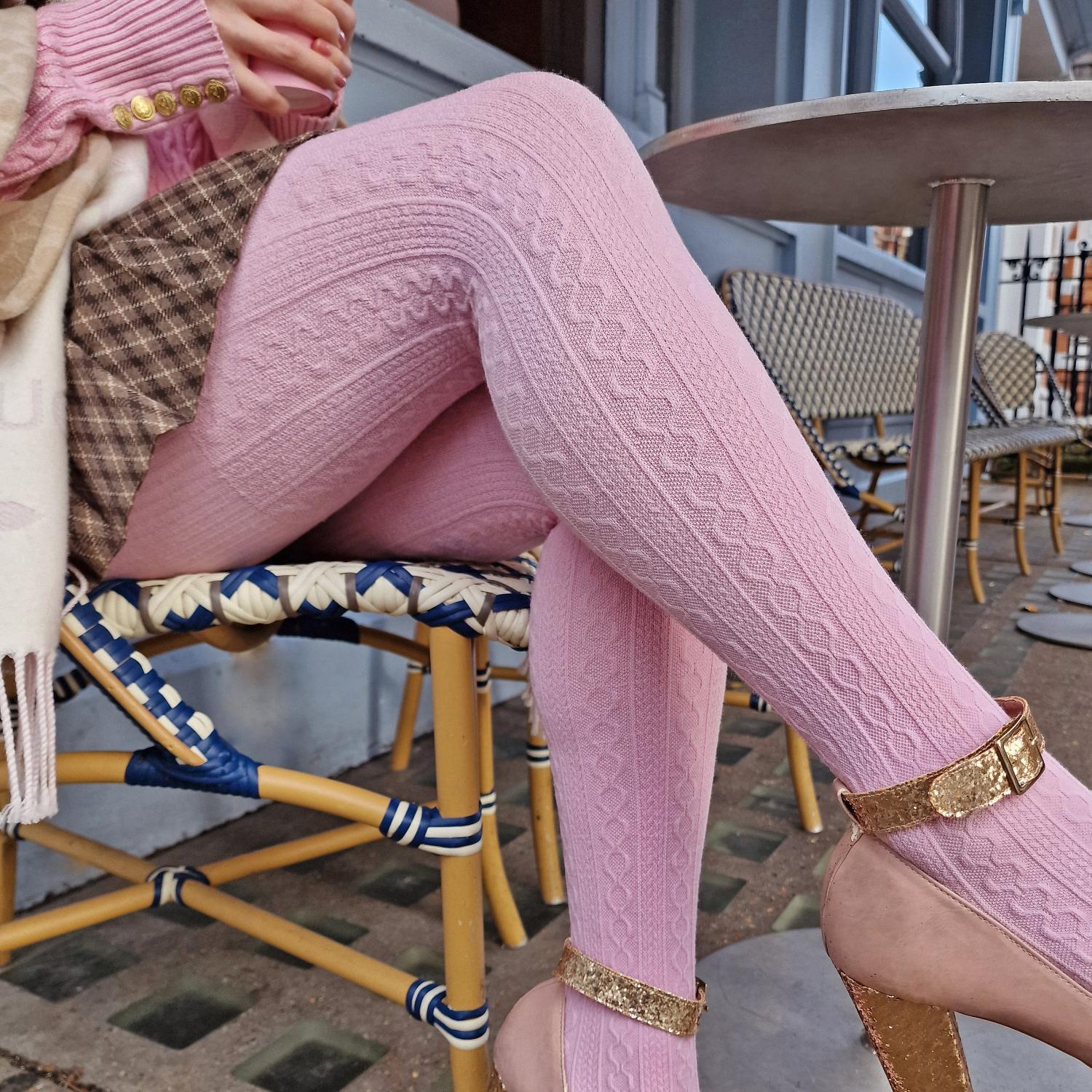 Grannies Zopfstrick Wollstrumpfhosen V2 - Piglet