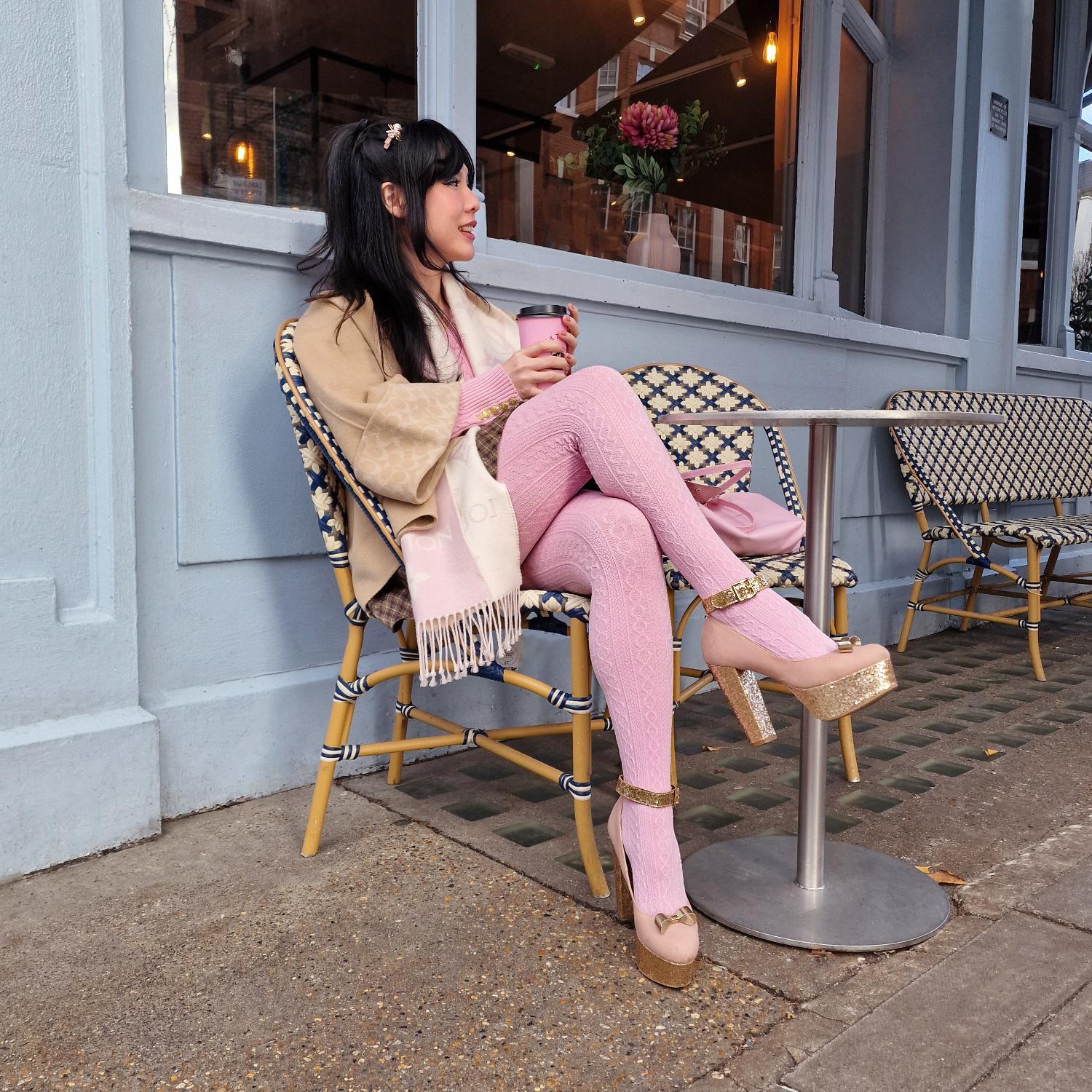 Grannies Zopfstrick Wollstrumpfhosen V2 - Piglet