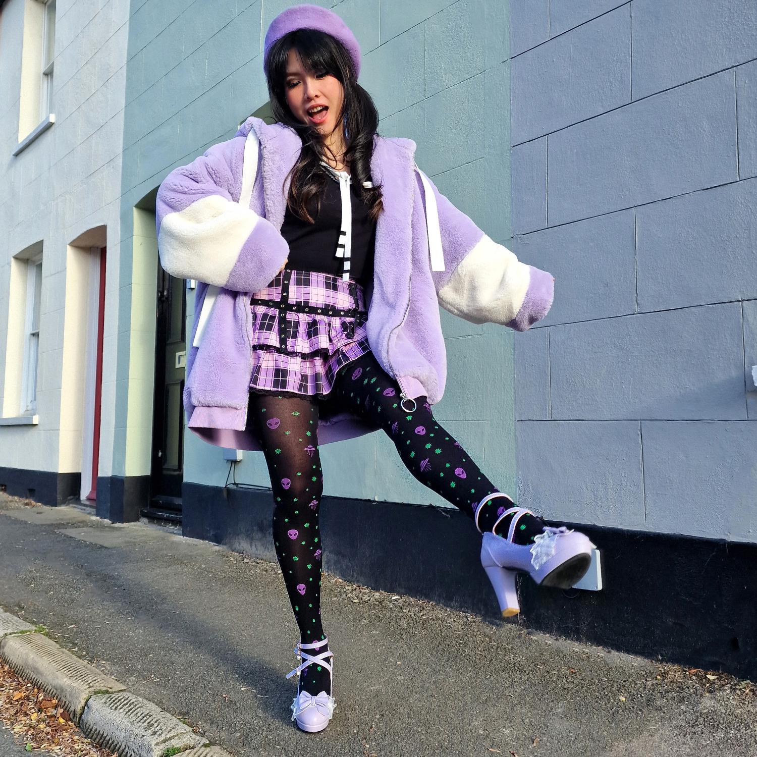 80 Denier blickdichte Strumpfhose – Aliens