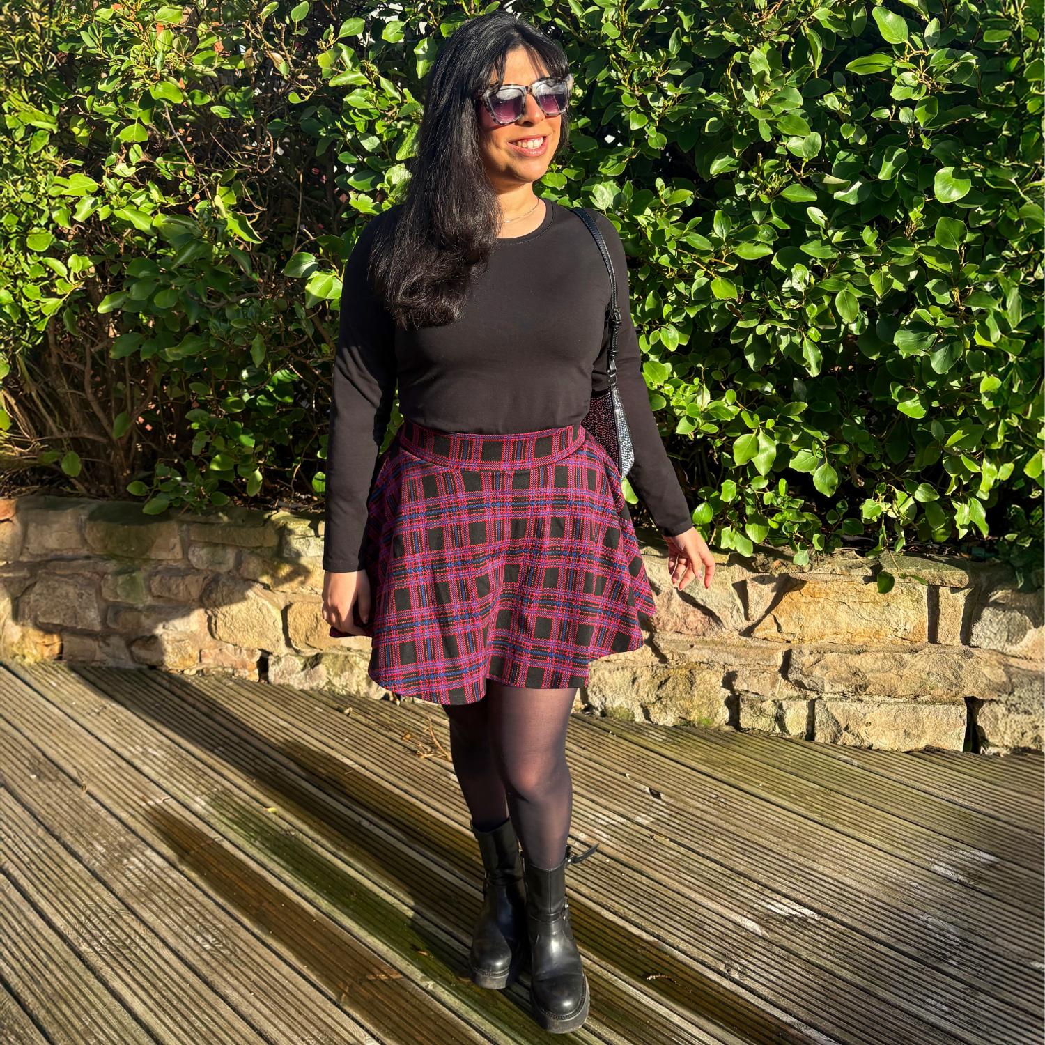 Langarmshirt aus Baumwolle mit Rundhalsausschnitt – Schwarz