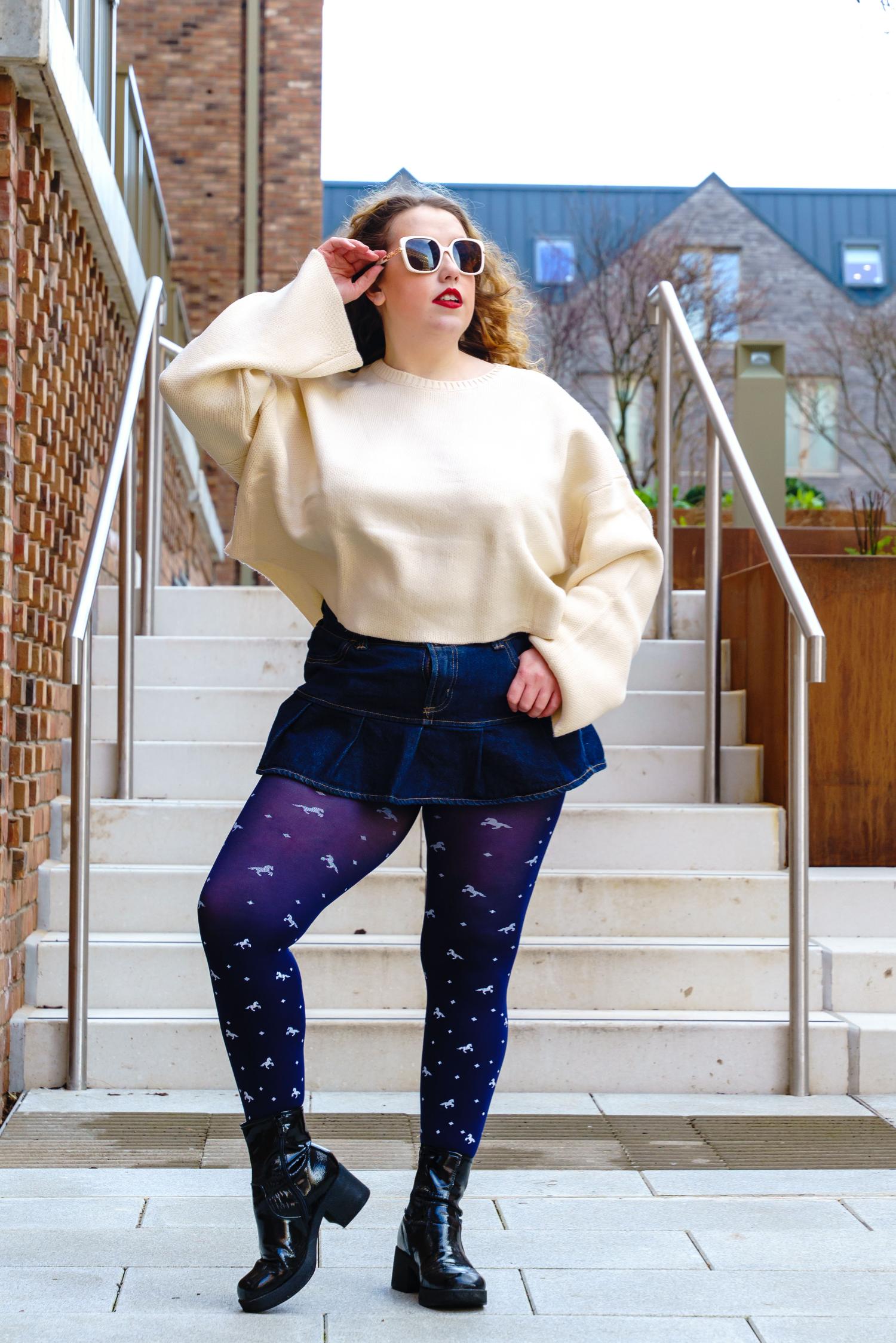 Blickdichte Strumpfhose - Dinky Horses