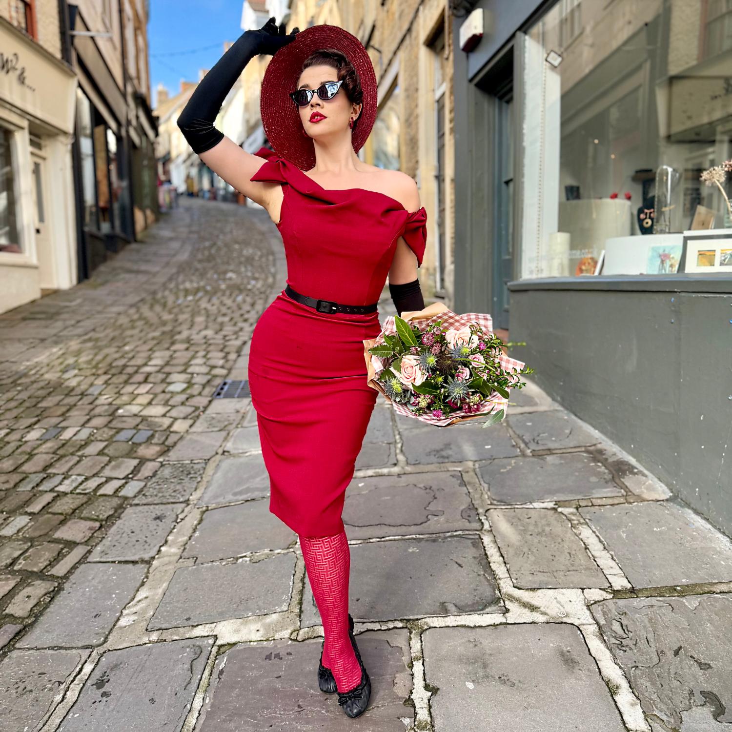 Netzstrumpfhose - Traditional Rot