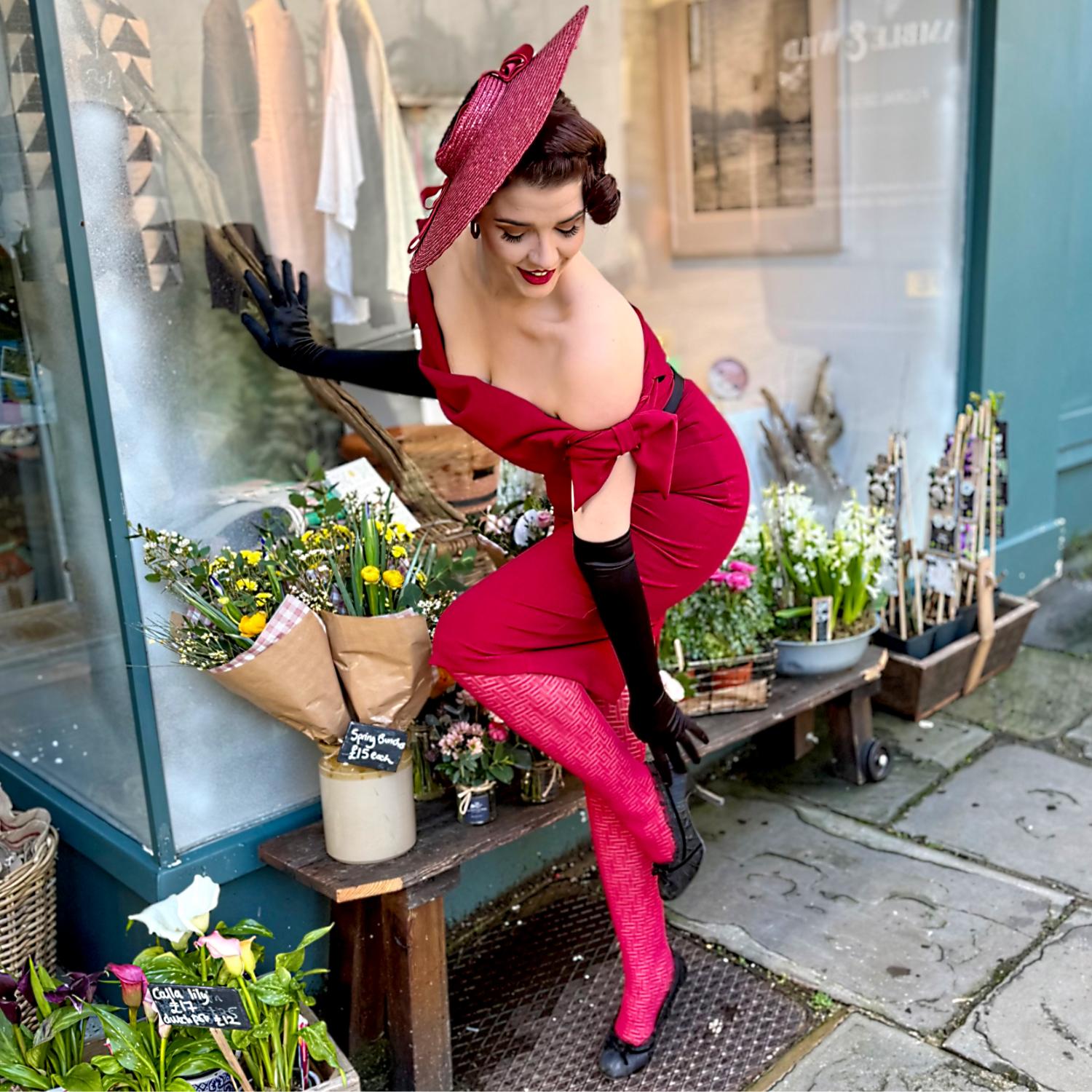 Netzstrumpfhose - Traditional Rot