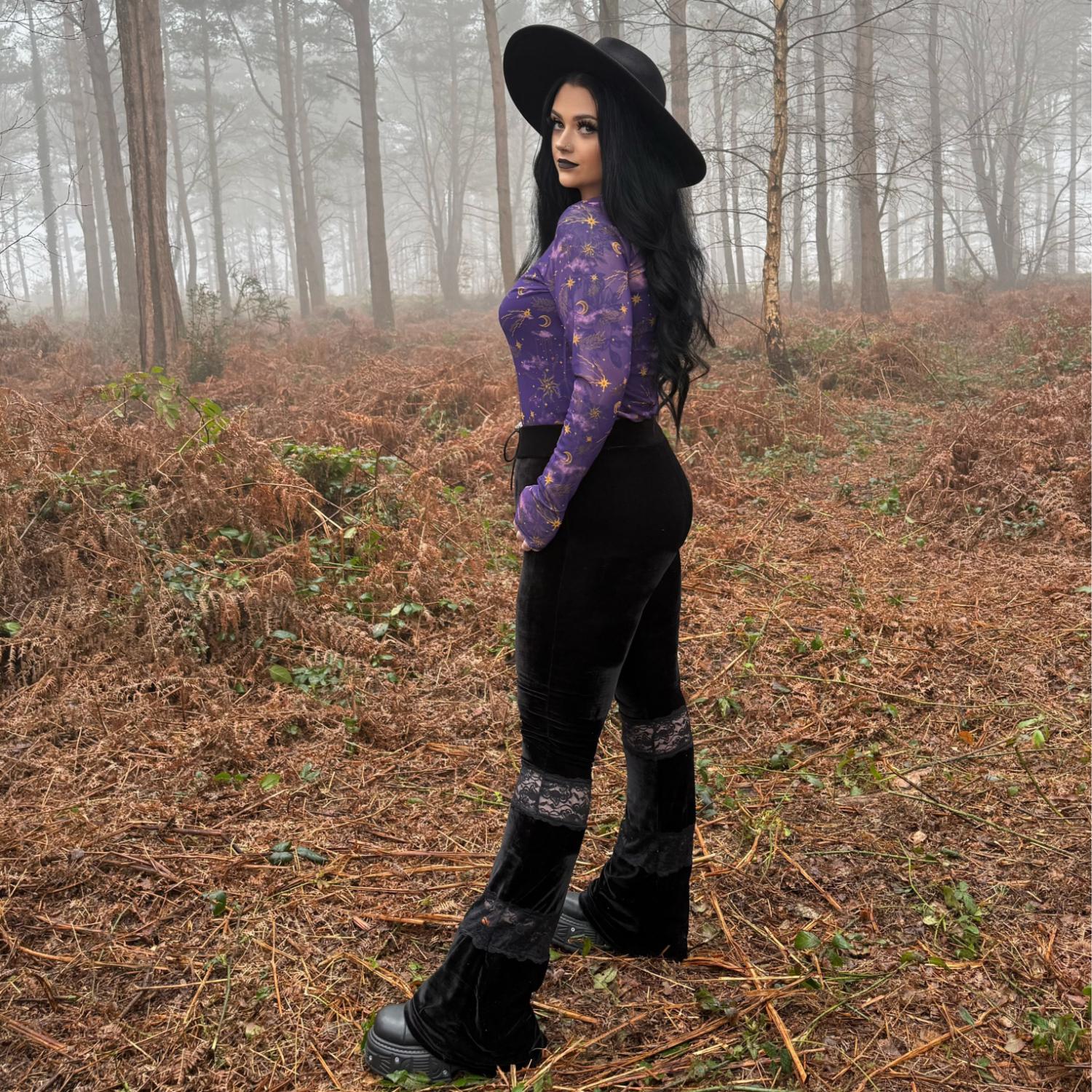 Celestial Mesh Top - Lila / Gold