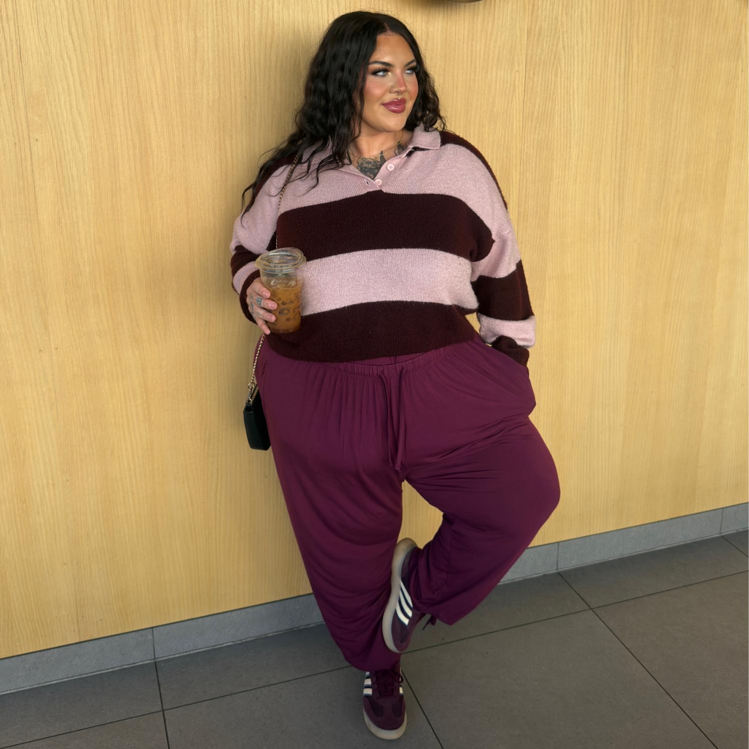 Bambus Lounge-Joggers - Cherry