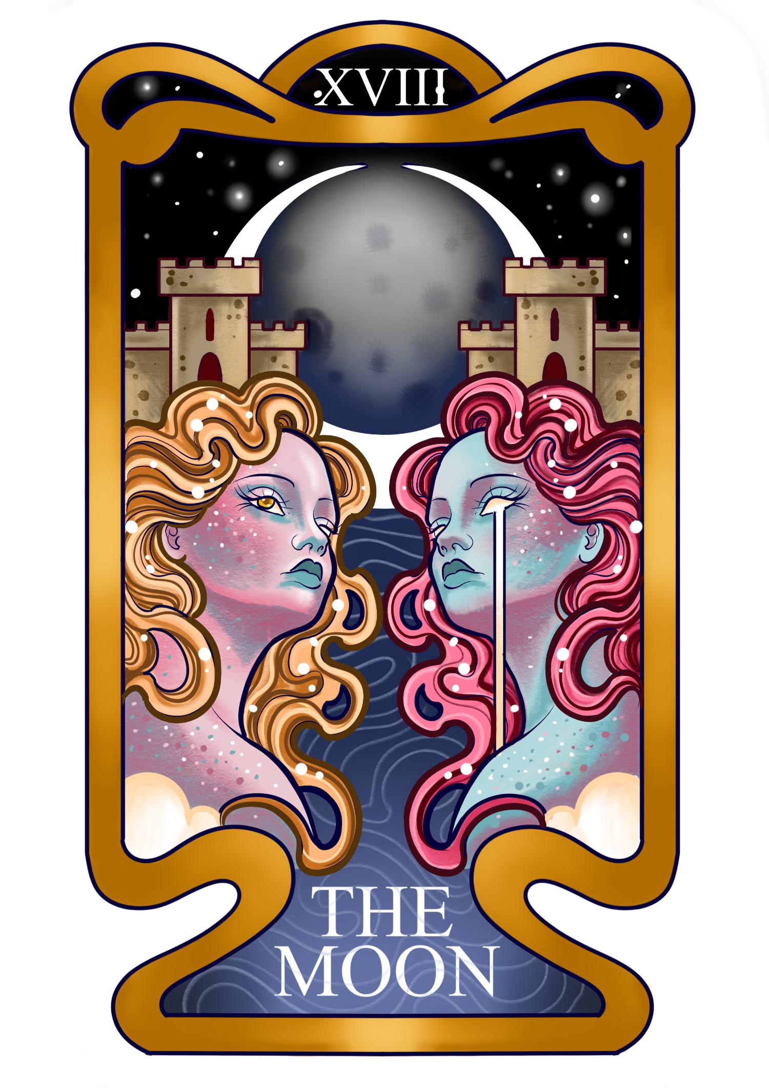 Major Arcana Baby Tee - XVIII Der Mond