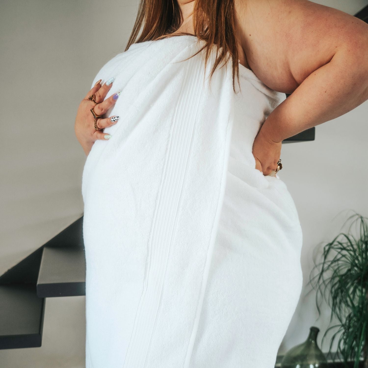 Großes Softee Badetuch - Weiß