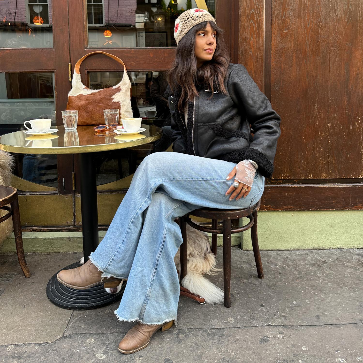 Bessie Aviator Jacke – Schwarz