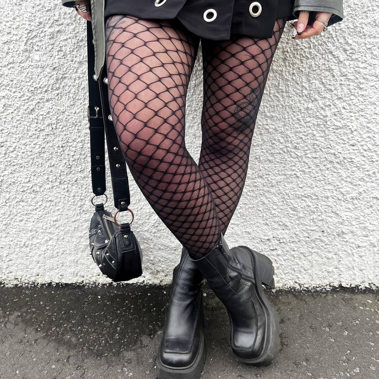 Mock-Netzstrumpfhose - Blackadder - Schwarz