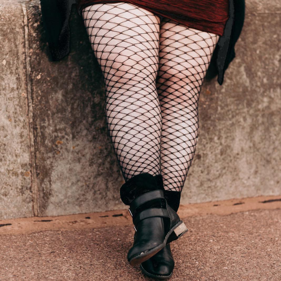 Mock-Netzstrumpfhose - Blackadder - Schwarz