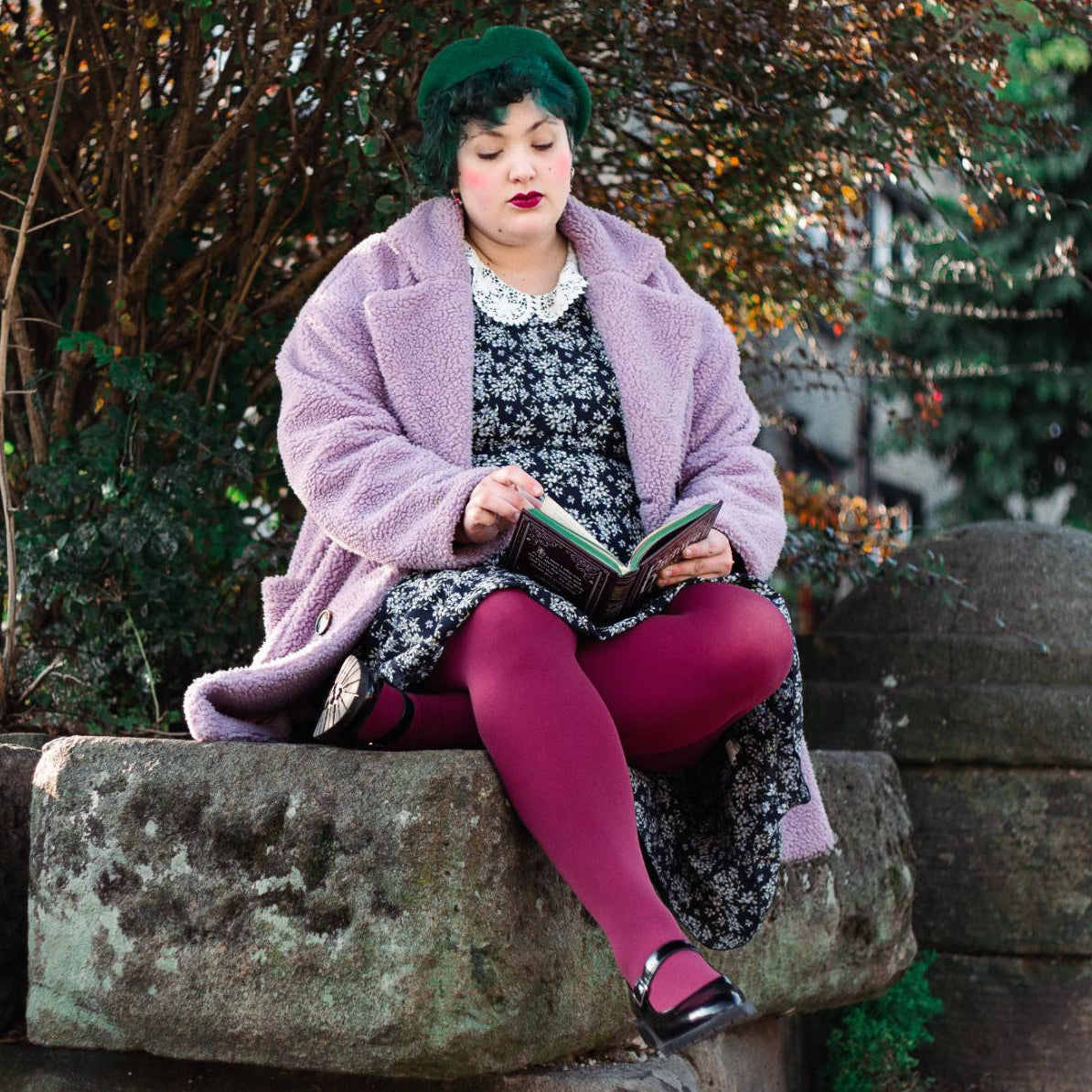 80 Denier Tights - Burgundy
