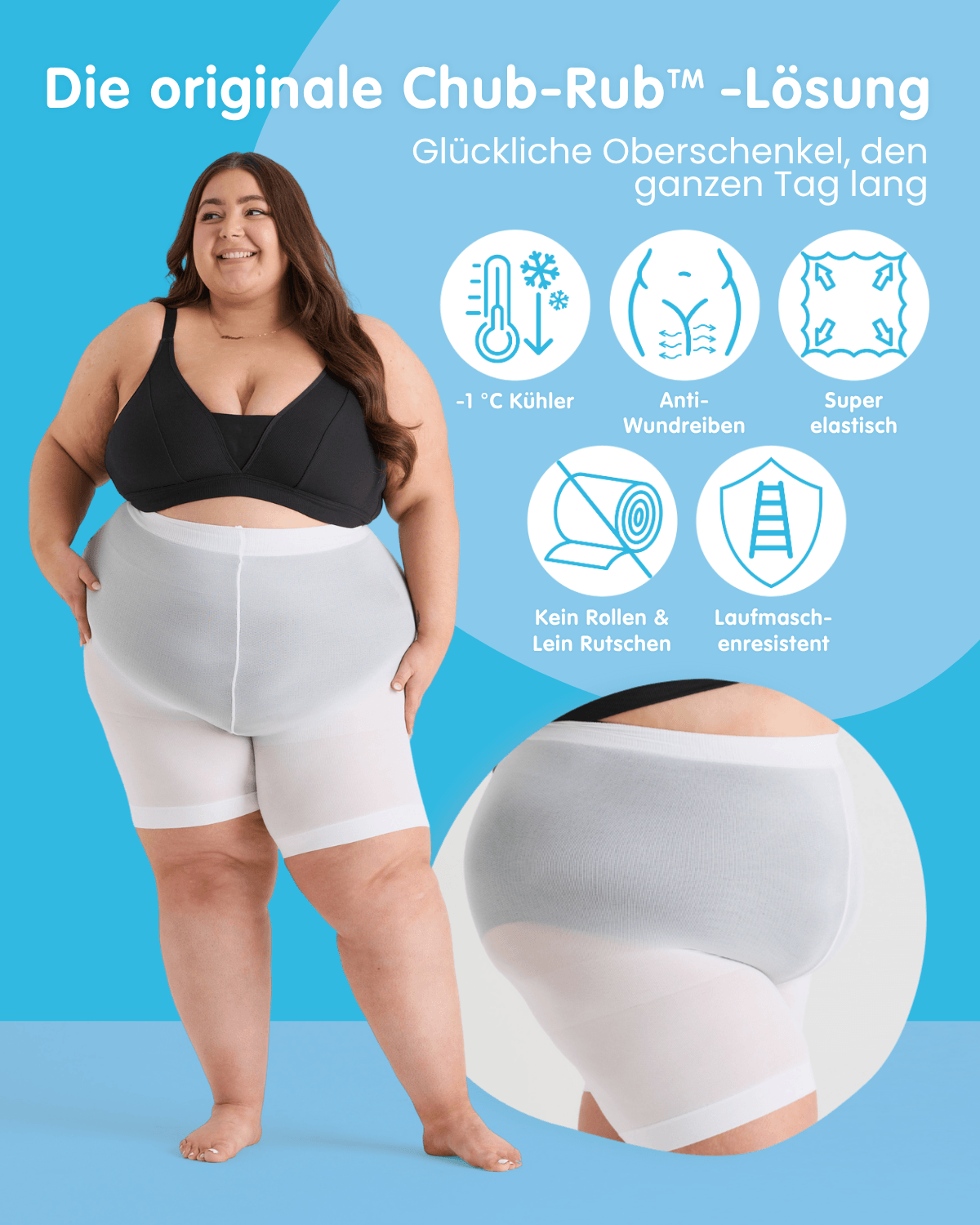 Stay Cool Chub Rub Shorts - Weiß