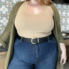Vegan Leather Waist Belt - Gold - Snag