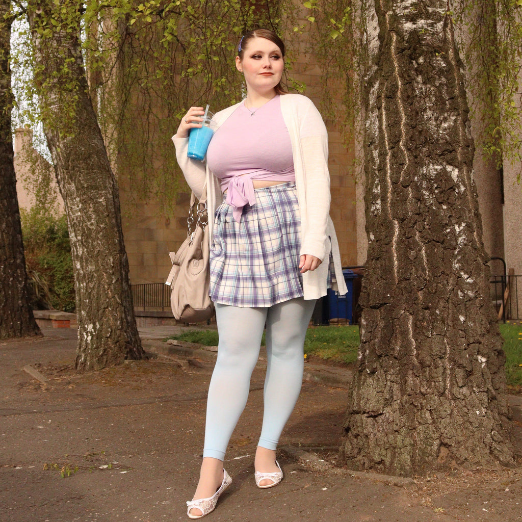 Tights - 80 Denier Fußlose - Menthe Glacier